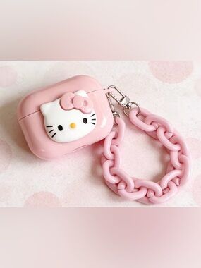 Hello Kitty Pink AirPods 4th Generation Case with Chain